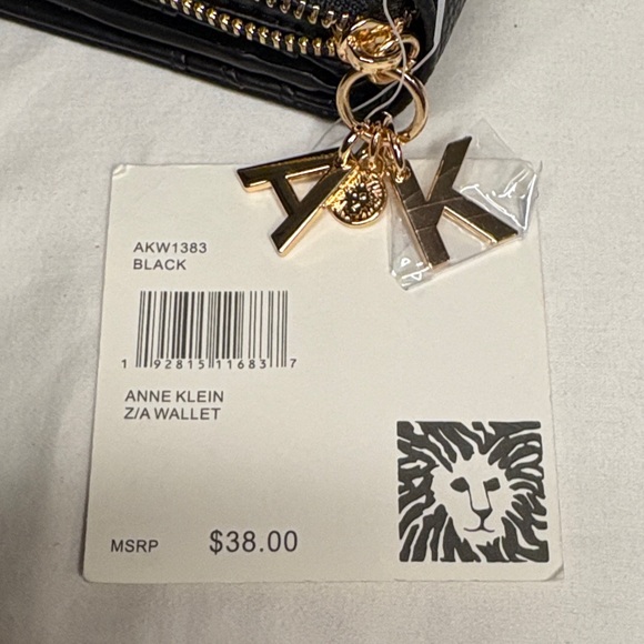 Anne Klein Black Zip Around Wallet - Picture 9 of 12